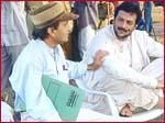 Vinay Shukla (left) on the sets of Godmother