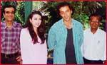 Karisma Kapoor, on the sets of Hum To Mohabbat Karega