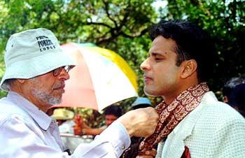 Shyam Benegal and Manoj Bajpai