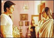 Fardeen Khan, 
Waheeda Rahman in Om Jai Jagadish