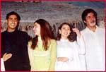 Abhishek, Kareena, Karisma and Amitabh at the launch of Refugee's music