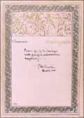 Thank you for the beautiful suite, fine food and marvellous hospitality. Signed, Bill Clinton, March 22, 2000