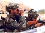 Indian troops keeping a close watch