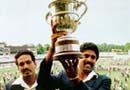 Kapil Dev with the 1983 world cup