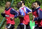 The French team during training